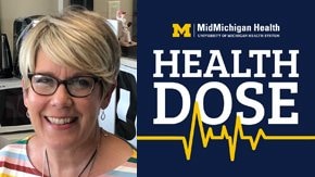 Photo fo Health Dose Podcast with Dawn Duffield, hospice manager.