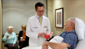 Dr. Martindale with a patient at the Heart Failure Clinic.