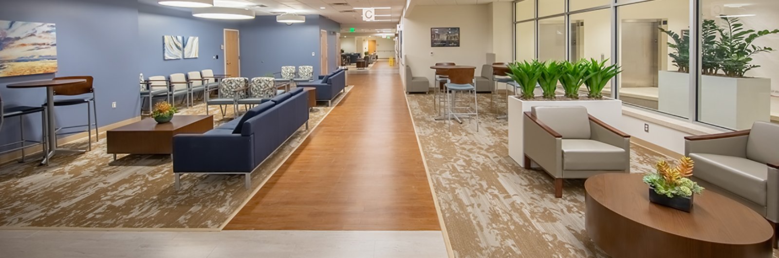 Photo of the office waiting area at the Heart and Vascular Center on the campus of MidMichigan Medical Center - Midland.