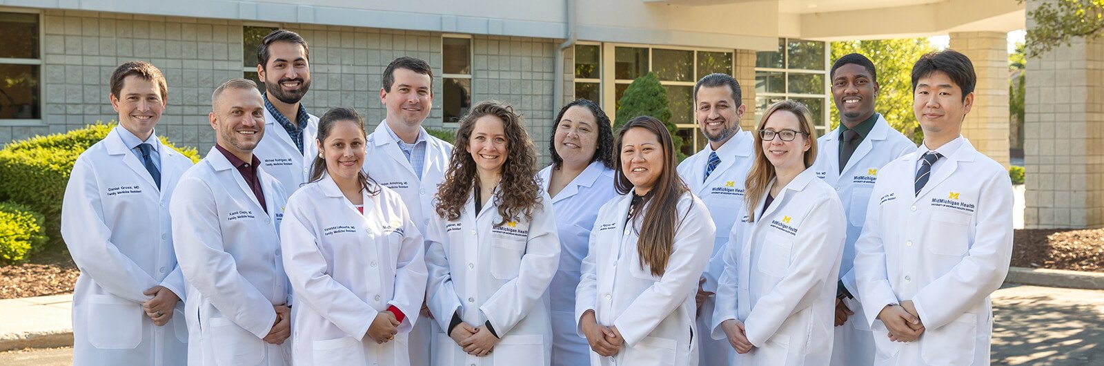 Photo of the resident physicians at the Family Practice Center - Alma in Alma, Michigan.