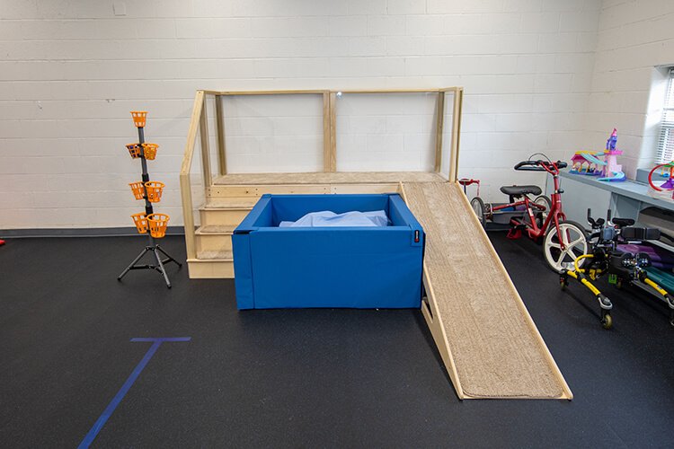 Photo of rehabiltation equipment at the Pediatric Center in Midland, Michigan.