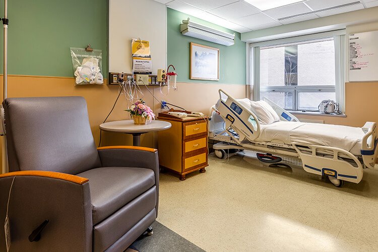 Photo of the therapy kitchen in the Rehab Unit.