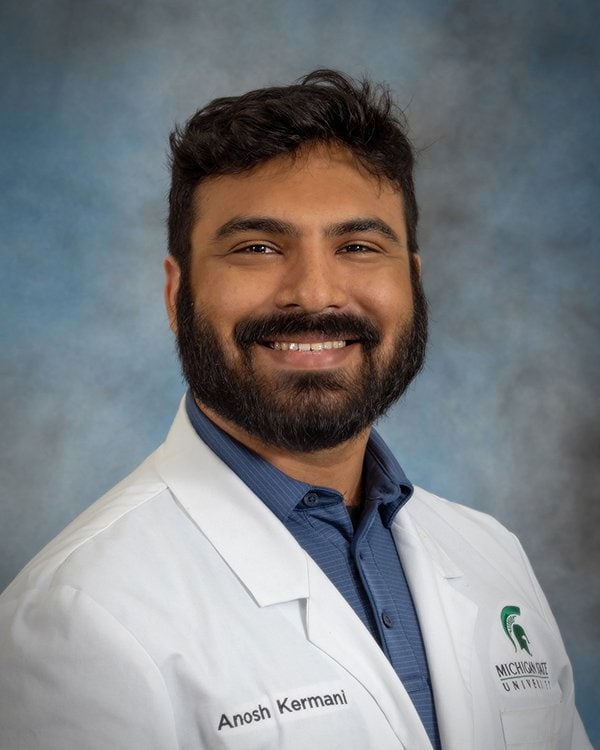 Photo of Anosh Kermani - MSU Medical Student.