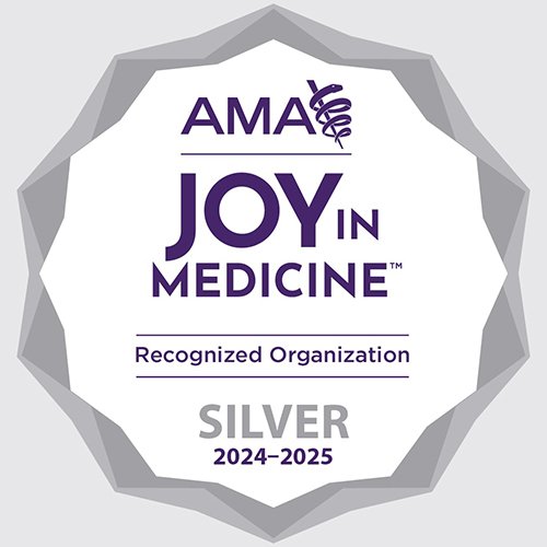 Joy in Medicine badge, showing silver status.