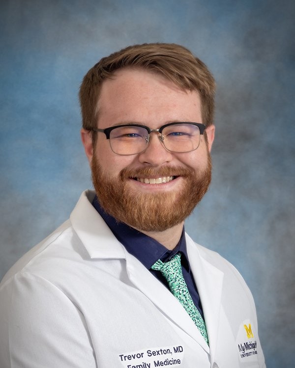 Photo of Trevor Sextron, M.D., PGY-3 Chief Resident at the Family Medicine Residency program at MyMichigan Medical Center Midland.