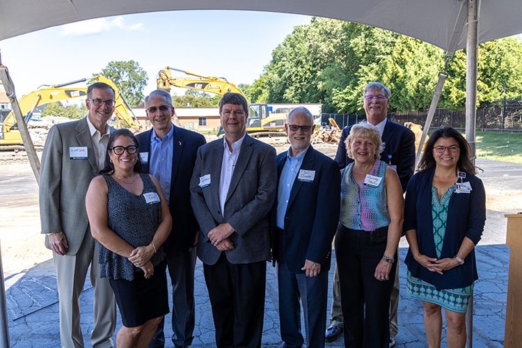 Photo of the Central Region Board of Director at the Alma Surgical Services Groundbreaking event.